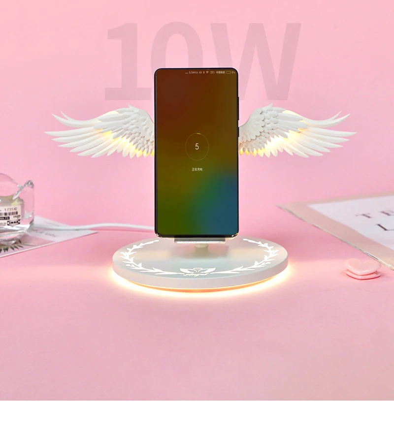 Для iphone 11 Pro max лучшее Беспроводное зарядное устройство для Xiaomi Mi 9 Angel Беспроводное зарядное устройство 10 Вт быстрое зарядное устройство для Samsung s8 Android, Apple