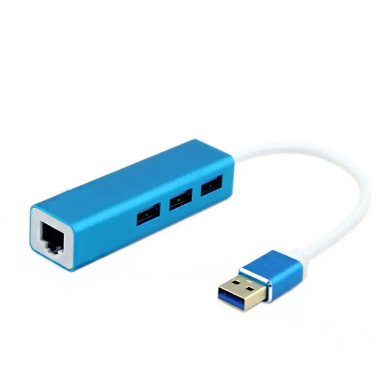 KNYPlug и играть сетевая карта Установка драйвер USB 3,0 сетевая карта 3-портовое usb-зарядное устройство анти-отпечатков пальцев, устойчивый к коррозии - Цвет: 4