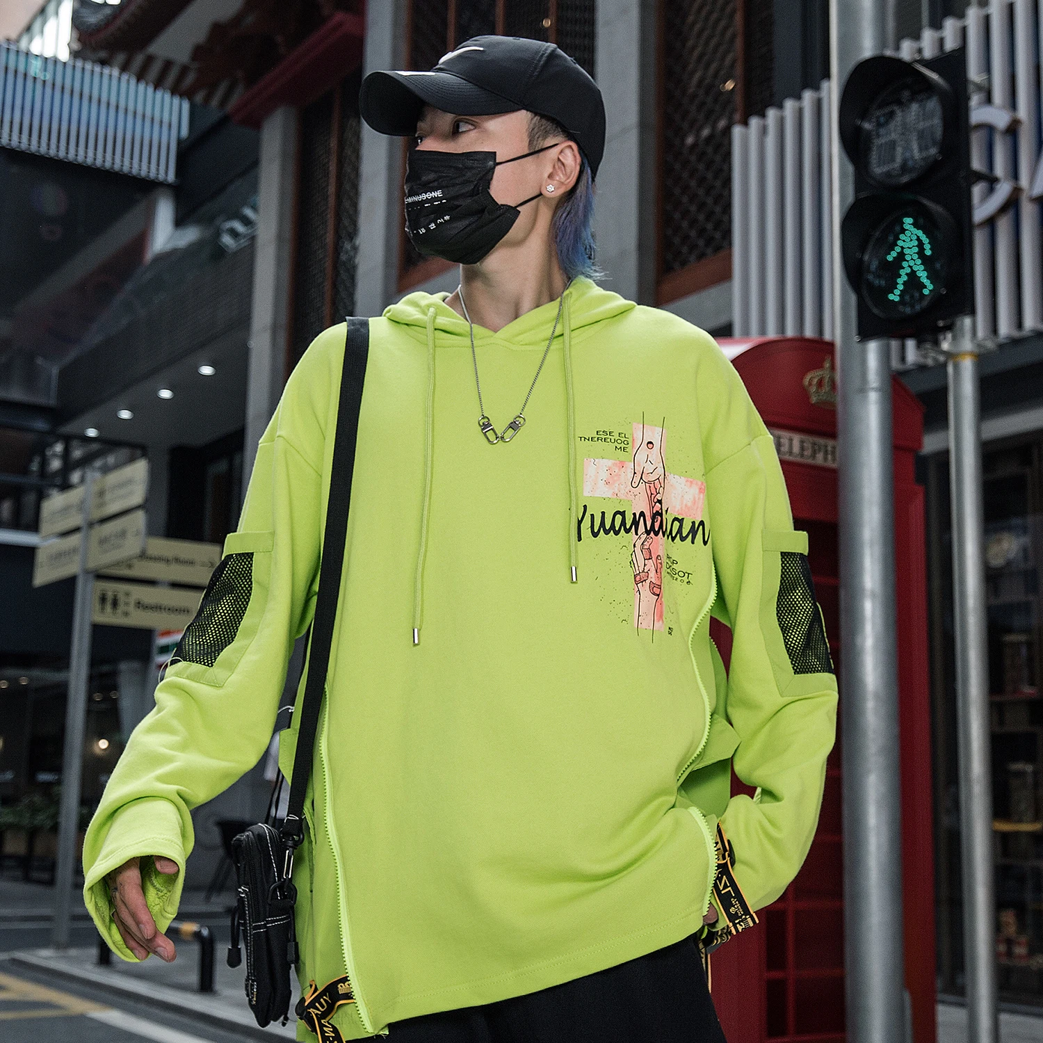 Aelfric Eden мужские толстовки с буквенным принтом Harajuku уличная одежда Повседневный хлопковый пуловер с лентами модная толстовка с капюшоном в стиле хип-хоп