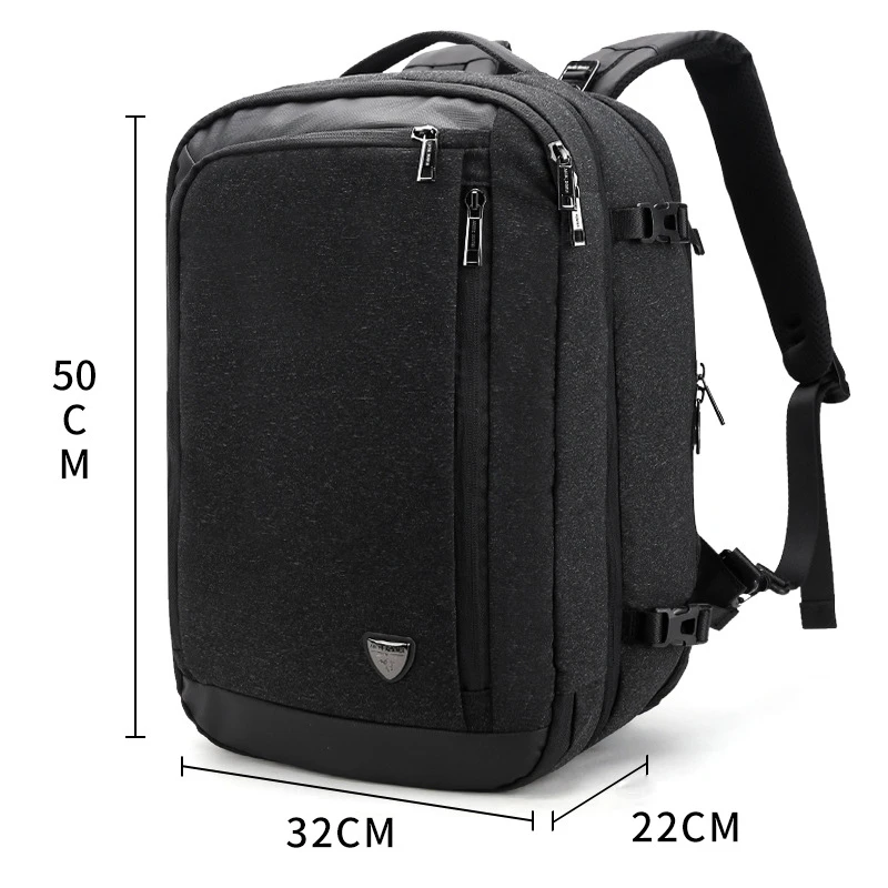 ARCTIC HUNTER New Detachable Waterproof Laptop Men's Backpack Leisure Bag Sport Travel Business Notebook Male Bag Schoolbag Pack - Цвет: Черный