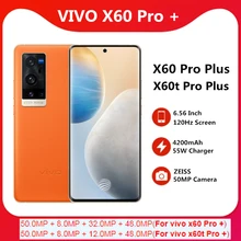 Original VIVO X60 Pro + Plus 5G Snapdragon 888 5nm Super 6.56‘’ 120Hz Amoled Screen Super Flash Charger Mobile Phone