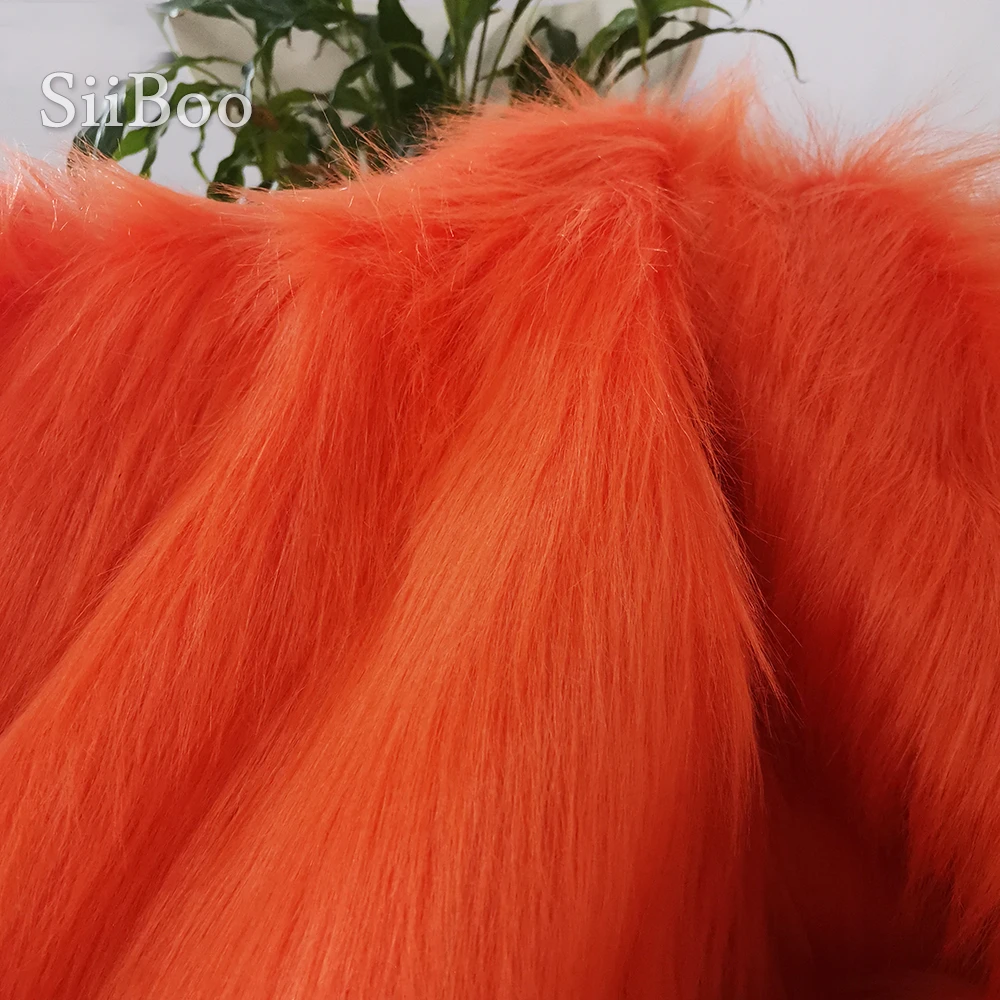 Orange faux fur vest Clearance