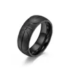 New Fashion Simple Men's Basketball Logo Matte Stainless Steel Ring Hip Hop Christmas Jewelry Gift Rings Accessories Wholesale 2