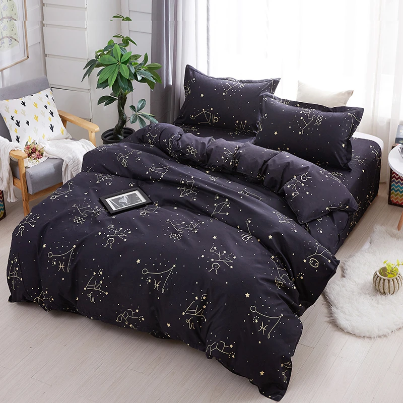 Constellation 3 4pcs Modern Bedding Set Quilt Cover Bed Cover Flat Sheet Pillow Cases Bedding Linen Set Bedding Sets Aliexpress
