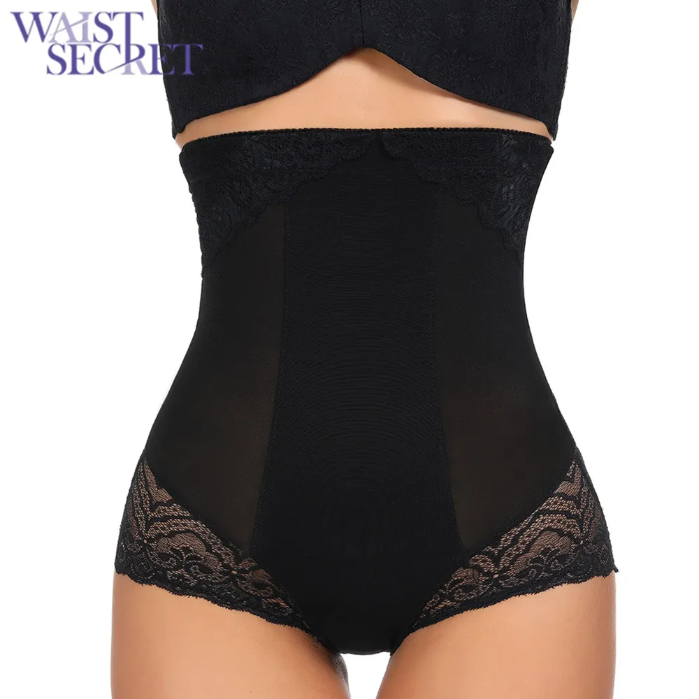 

WAIST SECRET High Waist Plus Size Panty Girdle Lace Waist Trainer Postpartum Waist to Stomach Hip Sexy Lace Belly Body Shaping