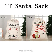1 шт. Рождественский мешок новое поступление Санта мешок на завязках вечерние холщовые сумки Санта Клаус Детская сумка Рождественский подарок Лидер продаж