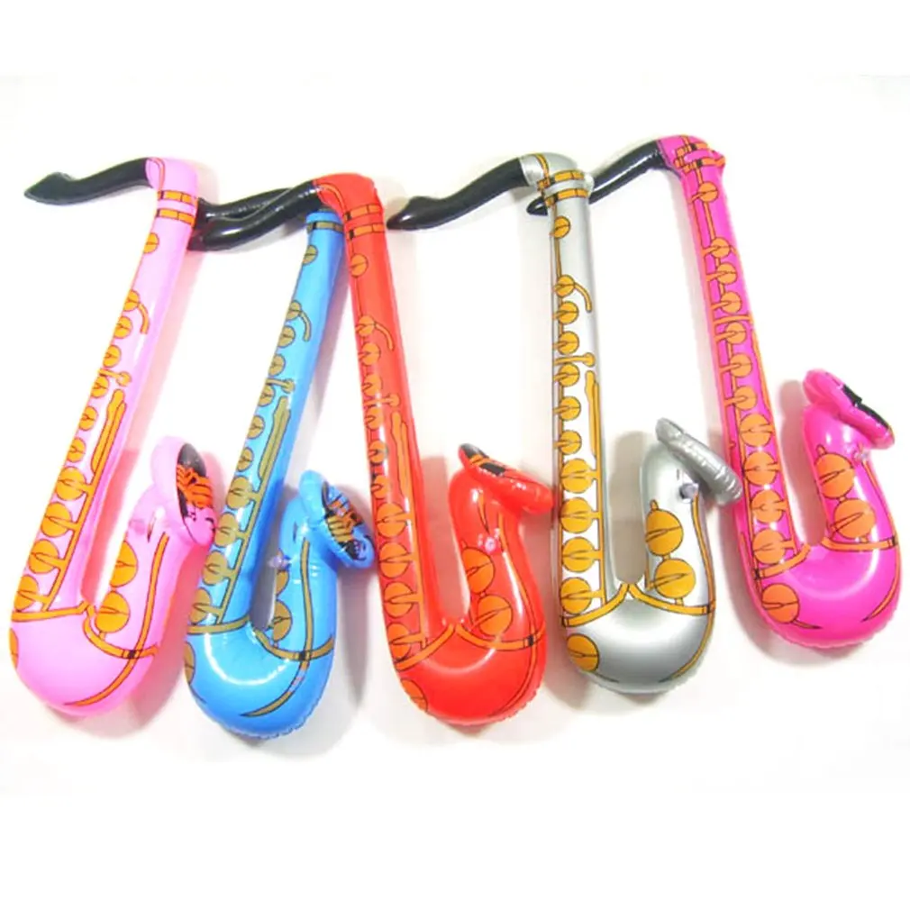 Inflatable Simulation Musical Instrument Guitar Sax Electronic Organ Microphone for Children Musical Game Toys