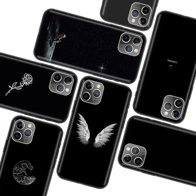 harika tumblr siyah kilif apple iphone 11 pro xr 7 8 6 6s arti x xs max 5 5s se yumusak tpu silikon telefon kilifi