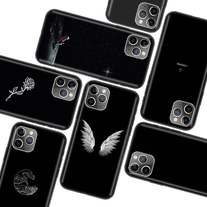 Потрясающий черный чехол Tumblr для Apple iPhone 11 Pro XR 7 8 6 6S Plus X XS MAX 5 5S SE мягкий