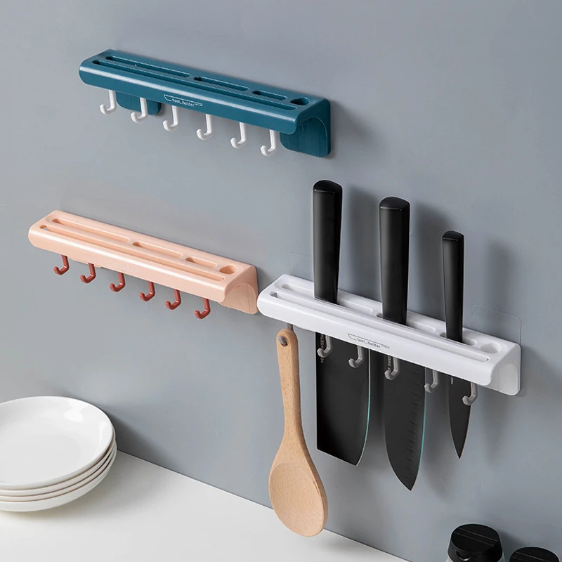 Multifunctional Wall-Mounted Kitchen Knife Storage Container Cutlery Organizer Kitchen Knives Holder Utensils Organizer knife block sets