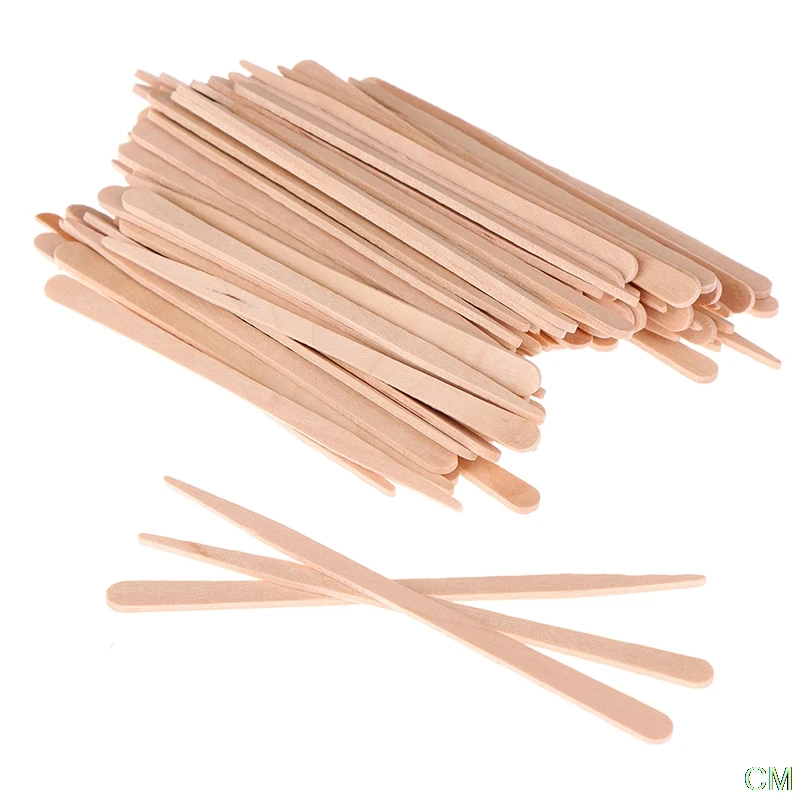 100 unids/lote depilación con cera de palo de cera tatuaje médico, de madera palos de madera cara cabello
