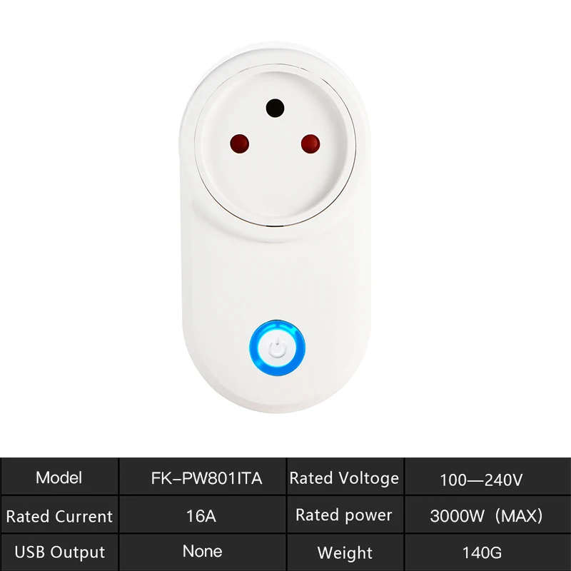 16A-1PC FrankEver 16A Wifi умная розетка, Israel штепсельная розетка с контролем мощности, работает с Google Home Alexa IFTTT Tuya Smart Life APP - Цвет: 16A-1PC