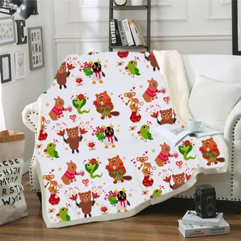 

Nap Blanket Cartoon Cute Animals Bedding Sheet Sofa Cover Throw Sleep Blanket For Adults Kids Travel Picnic 150x200cm Cobertor
