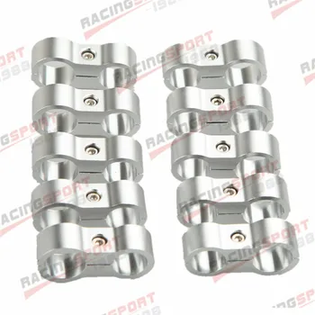 

10PCS AN6 AN-6 14.6mm To AN8 AN -8 17mm Stepped Billet Dual Hose Separator Silve