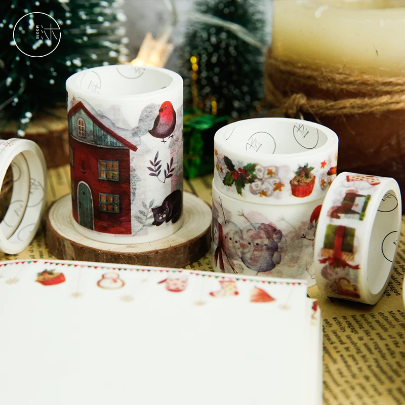 6 шт./лот Золотой Декор Декоративный Рождественский скотч Набор DIY Скрапбукинг позолота клейкая лента маскирующая лента школьные офисные поставки