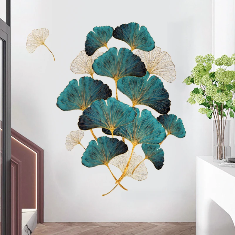 Large Size Ginkgo Biloba Wall Stickers For Living Rooms Home Decor Self-adhesive Sticker Room Bedside Background Wall decoration wall stickers self adhesive stickers self adhesive wall stickers vinyl wall stickers chalkboard wall stickers