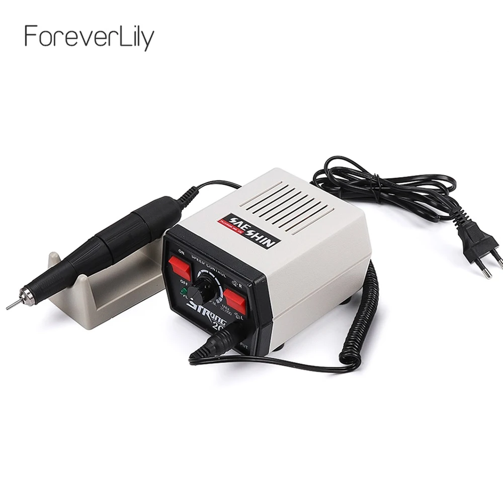 Best 65W 35000RPM Strong 204 102L 2.35 Electric Nail Drills Machine Manicure Pedicure File Bits Nails Sculpture Polish Art Equipment