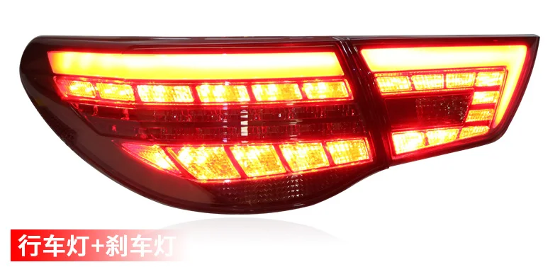Автомобильный Стайлинг для Toyota eiz задний светильник в сборе 2013- Mark X светодиодный задний светильник DRL+ тормоз+ Парк+ сигнал+ задний светильник