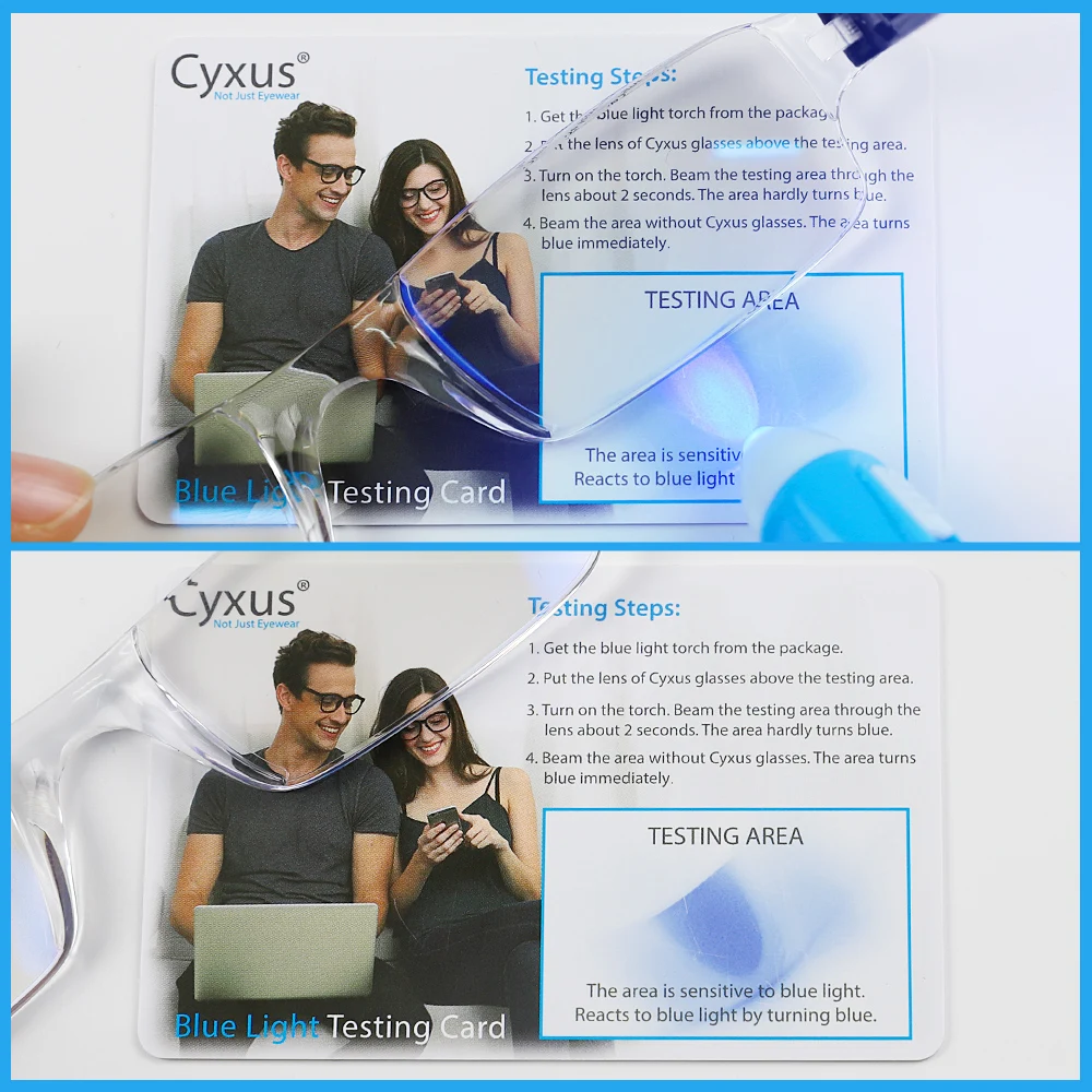 Очки Cyxus с защитой от синего света очки без оправы усталости глаз прозрачные