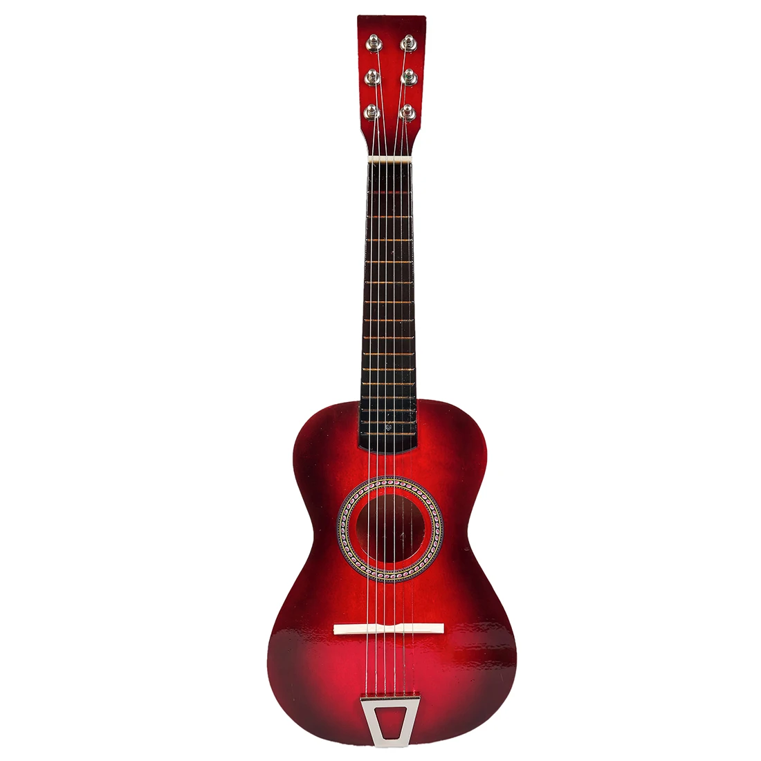 

Simulation Guitar Children Early Education Musical Instrument Toy Guitar with 6 Strings - Triangulation Red