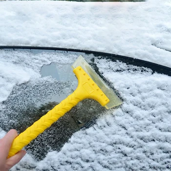 

New Car Snow Scratch Brush, Antifreeze Beef Tendon Ice Shovel Vehicle Windshield Ice Scraper Widening Shovel Head Ice Remover Ye