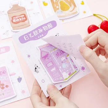 

Ellen Brook 1 Pcs Korean Kawaii Beverage Sticky Notes Creative Post Notepad DIY Memo Pad Office Supplies School Stationery