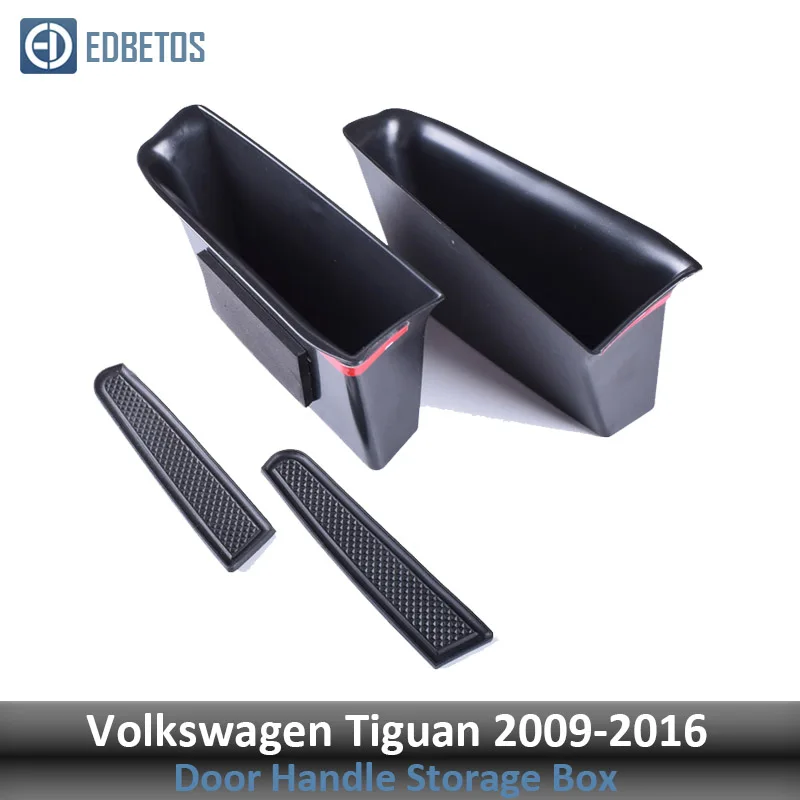 Коробка для хранения дверных ручек для Volkswagen VW Tiguan 2009 2010- внутренний контейнер держатель Tiguan внутренние аксессуары для хранения