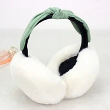 Новое поступление, женские наушники для волос, милые меховые наушники с бантом, удобные мягкие зимние наушники для улицы AD0888