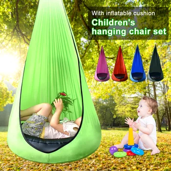 

Indoor Outdoor Hanging Seat Home Garden Kids Pod Swing Seat Sleeping Hammock Chair Camping Hold Up to 200kg Swing Seat Patio