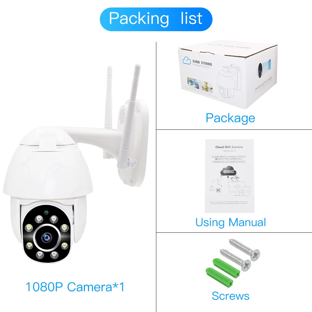 1080P PTZ wi-fi камера 2MP автоматическое отслеживание водонепроницаемый CCTV домашней безопасности ip-камера 4.0X цифровой зум скорость купольная беспроводная IP камера