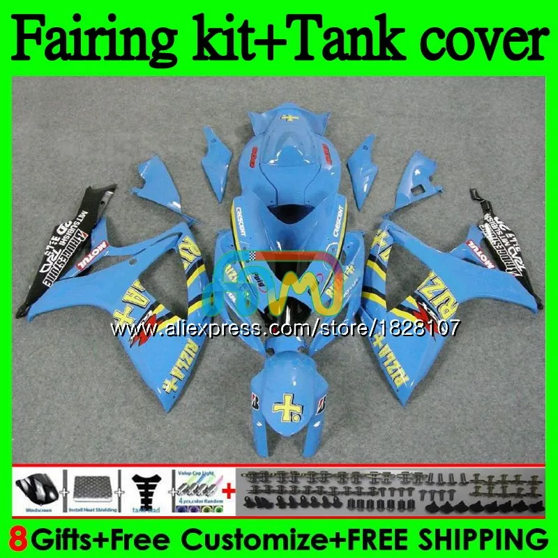 Майка K6 для SUZUKI GSXR 750 600 600CC 750CC GSX-R750 95BS. 57 GSXR750 GSXR-600 K6 GSXR600 06 07 2006 rizla Blue 2007 обтекатели - Цвет: No. 1
