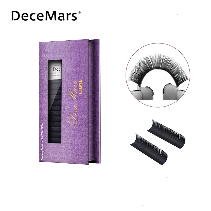 DeceMars Eyelash Extension 16line/Tray Individual  Faux Mink Lash
