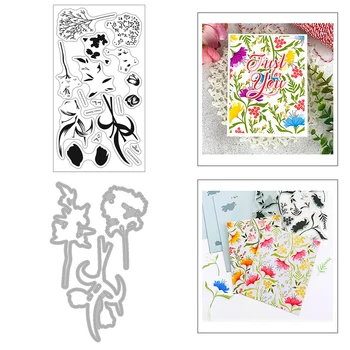 

2020 Hot Spring Plant Flower Leaf Tree Happy Mother Day Alphabet Stamps and Metal Cutting Dies Foil Scrapbooking For Card Making