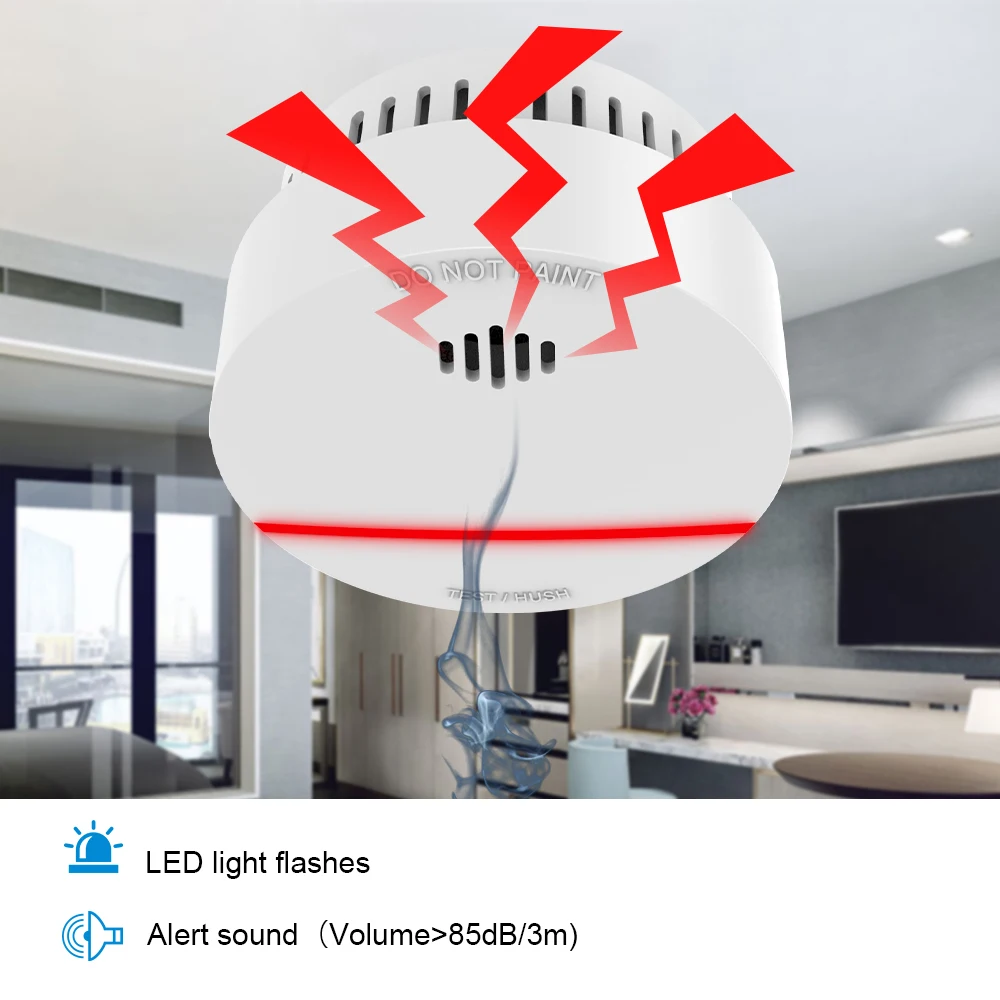 CPVan SM03 Smoke Detector rookmelder 10 jaar Security Fire Protection with EN14604 CE Certified 85dB Fire Alarm Detector