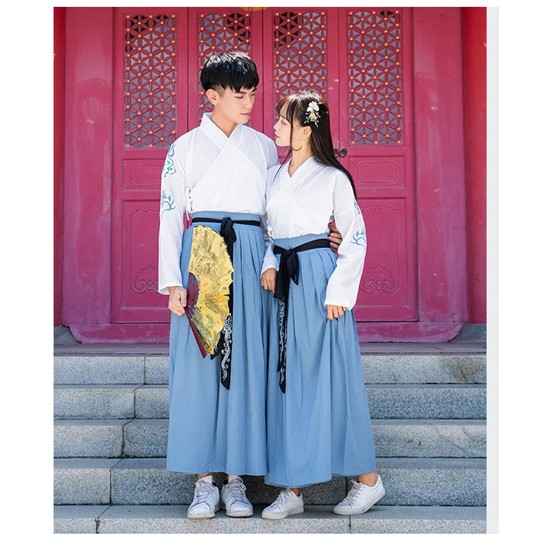 Народные танцевальные костюмы Hanfu костюм Хана династии мужская одежда старинная Китайская одежда женское китайское платье Тан