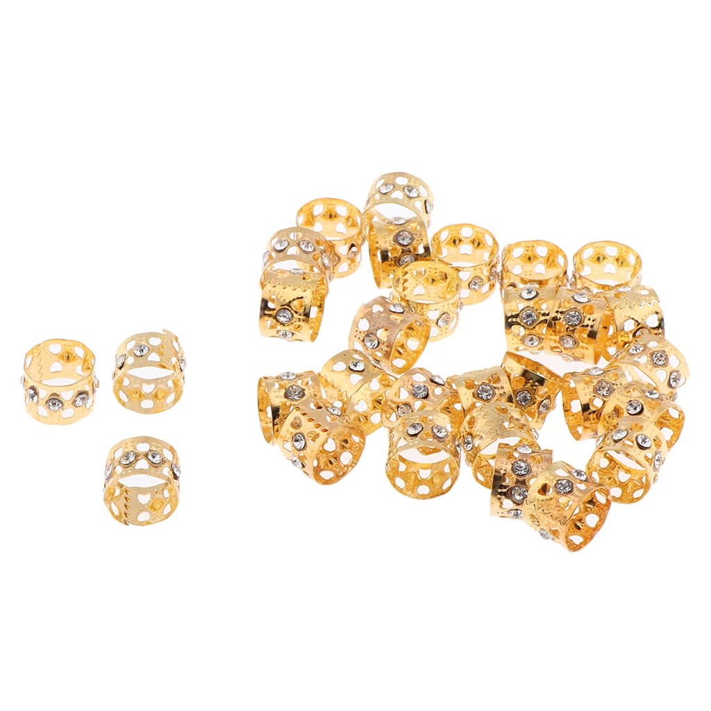 30pcs Beads Dread Lock Cuffs Braid Rings Hairdressing Jewelry|Links, Rings  & Tubes| - AliExpress