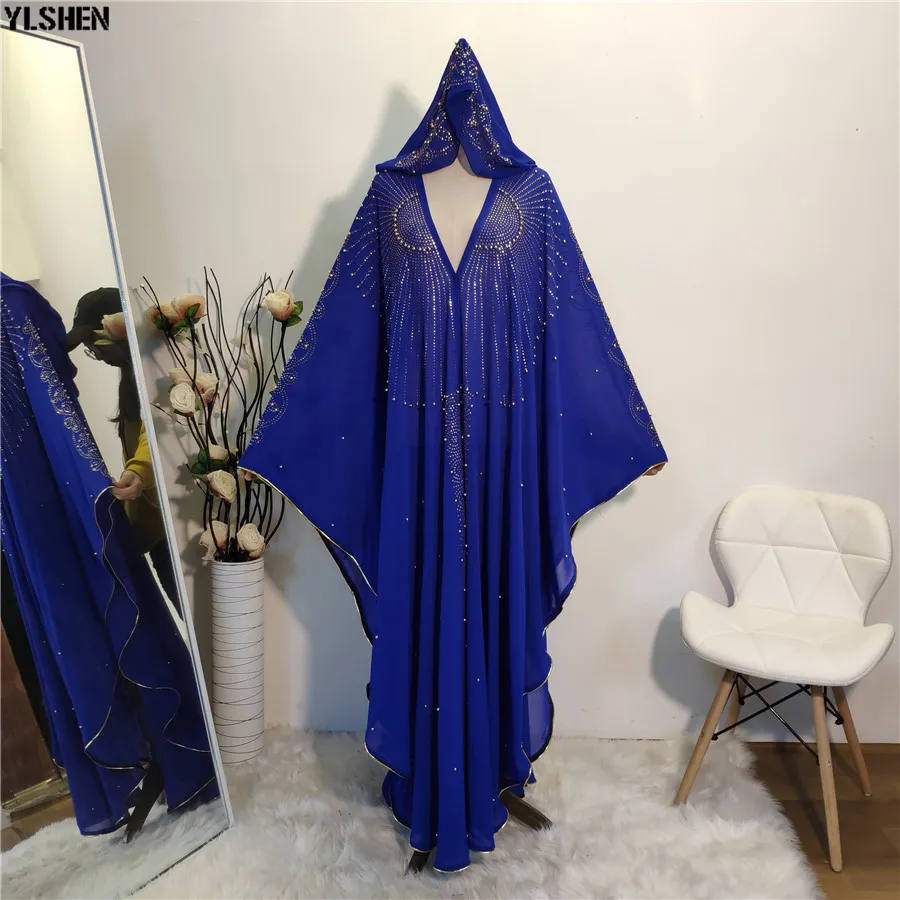 African Dresses for Women Clothes Muslim Dress Plus Size Dashiki Diamond African Dress Hijab Abayas Dubai Robe Africa Clothing 12
