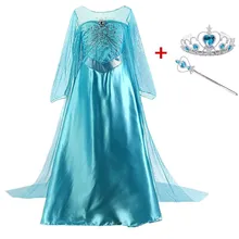 Платье Эльзы для девочек; платье принцессы Анны для костюмированной вечеринки; костюм Эльзы для детей; нарядная одежда на Хэллоуин; детское праздничное платье; Vestido Fantasia
