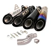 Slip On Motorcycle Exhaust Mid Link Pipe And 51mm Vent Tube Stainless Steel Exhaust System For Honda CTX 700