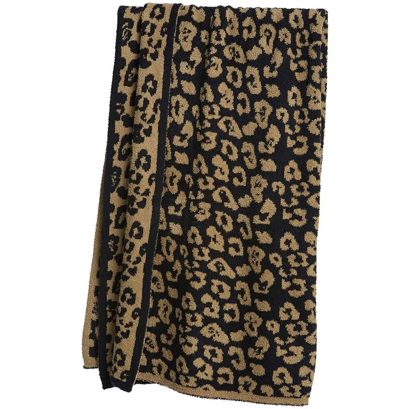 Sherpa xadrez leopardo lã de malha lance cobertor sofá cobertor super macio e confortável microfibra cama cobertor cobertores para camas