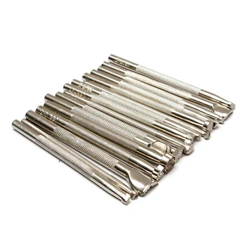 

BEST16Pcs Metal Leather Tools DIY Leather Working Saddle Making Tools Set Carving Leather Craft Stamps Set Craft