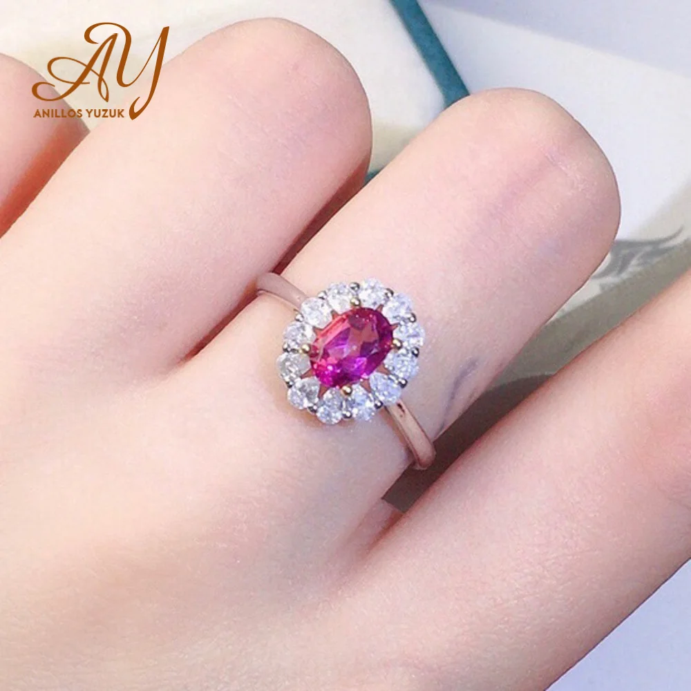 Женские серебряные кольца с овальным камнем Anillos Yuzuk S925 модные ювелирные