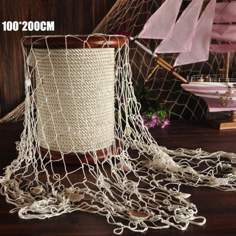 Fishing Net Hangings Fishing Net Home Decor Pirate Ornaments Tackle DIY Photo Props Bar House Nautical Ocean Theme Wall