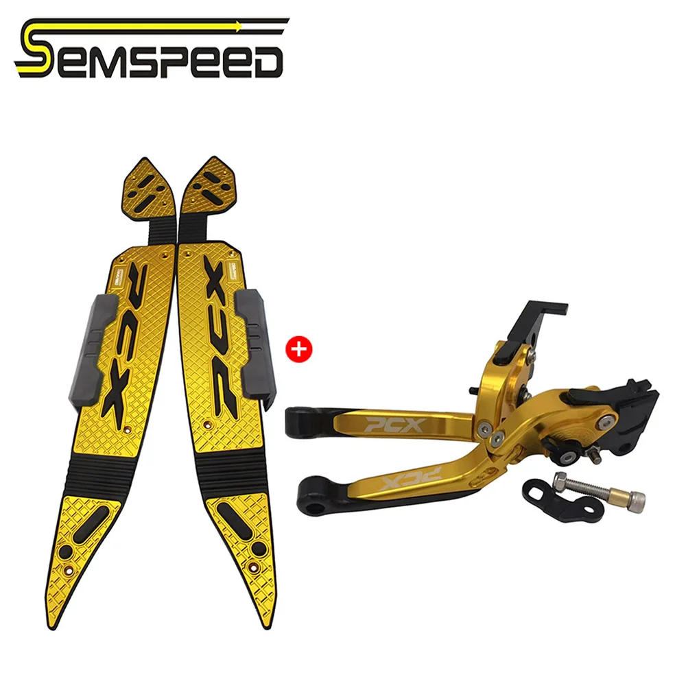 

Складной и растягивающийся ручной тормоз SEMSPEED, набор из 2 предметов для мотоцикла, подходит для Honda PCX 125, 150, 2019, 2020, Подножка для торможения мотоцикла