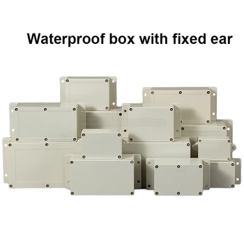 

1Pcs Waterproof box with ear electrical junction box sealing box ABS rainproof box waterproof terminal button box monitoring box