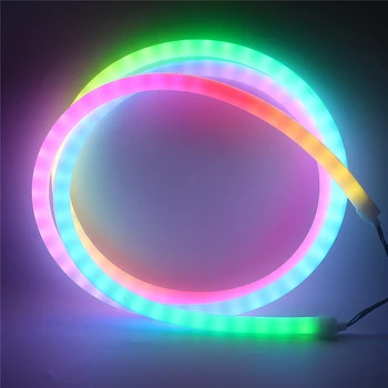 

360 Degree Round Neon Flexible Lighting Pixel Led Neon Light 5V 12V Led Sign Board Ambilight Full Color Neon Sign LED Strip Lamp