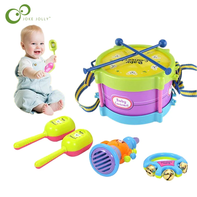 5Pcs/4Pcs Children Drum Trumpet Toy Music Percussion Instrument Band Kit Early Learning Educational Toy Baby Kids Children Gift 1