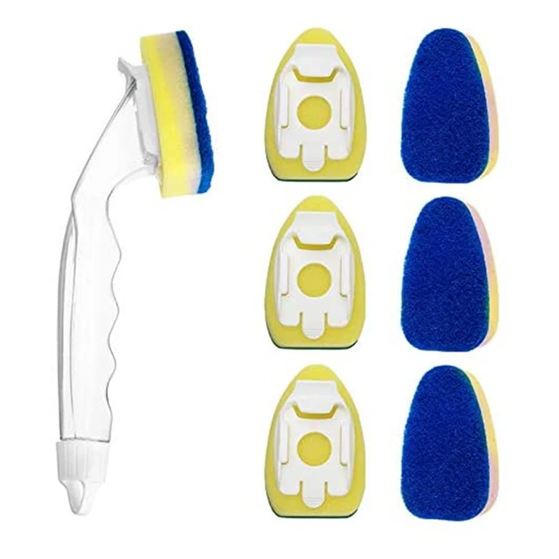 

Handle Sponge Dish washers Brush Kitchen Cleaning Brush Replacement Head Dishwashing Sponge Dish Wash Scrubber For Cleaning Tool