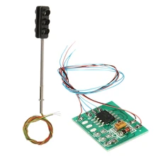 3 цвета движения светильник сигналов Хо ОО масштабная модель 6Led набор «сделай сам» для персонажами настольной пересечения уличного строительства железной дороги с двух сторон