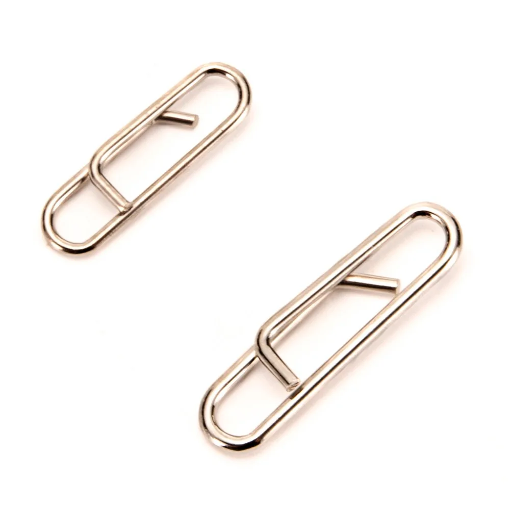 50pcs fishing needle powerful fast link clip fast fishing tackle fast replacement lead link clip stainless steel rotation 30N11 (5)